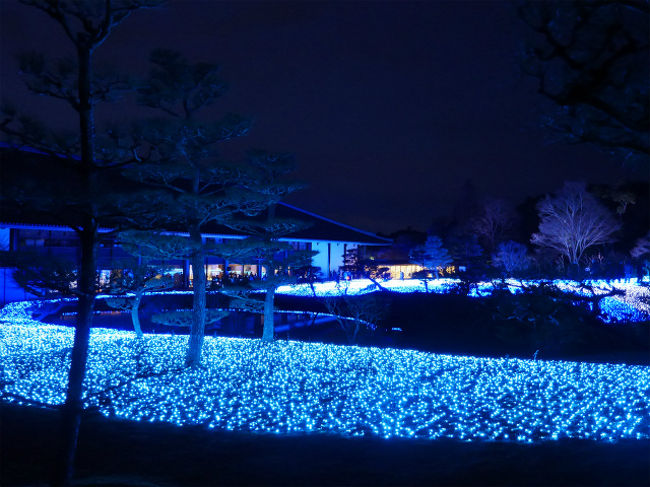 幻想的に公会堂が浮かび上がります。