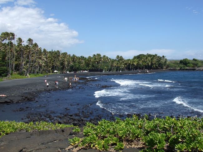 一日、ドライブに行きました(≧∇≦)ノ<br />プナルウ黒砂海岸。