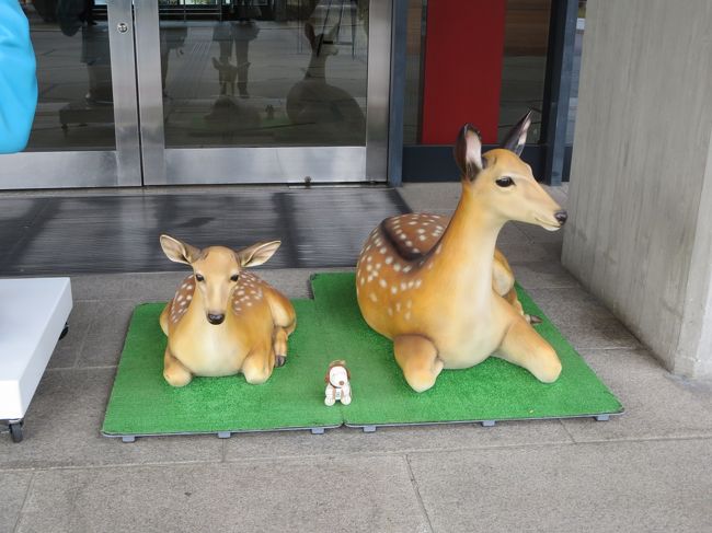 入口には、前にはいなかった「鹿くん達」が(^o^)／<br /><br />この左には、夏さんが嫌いな「せんとくん」が(*^_^*)<br />奈良県民は、慣れてしまって、せんとくんを受け入れています♪