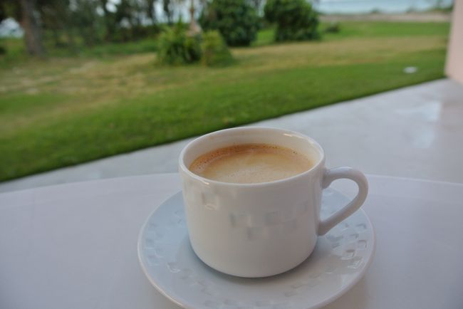 テラスで庭越しに海を眺めながら<br />ドルチェグストで淹れた<br />コーヒーをいただきましょう♪<br /><br />う〜ん　<br />幸せ〜♪