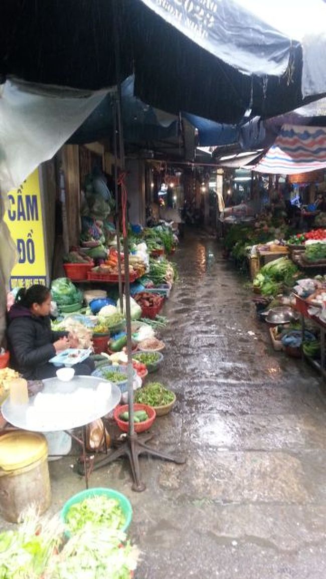 ハノイ駅の西側にある市場。<br /><br />あまりガイドブックで取り立てては書いてないですが。<br /><br />犬をニワトリのようにさばいたものがあって驚き。