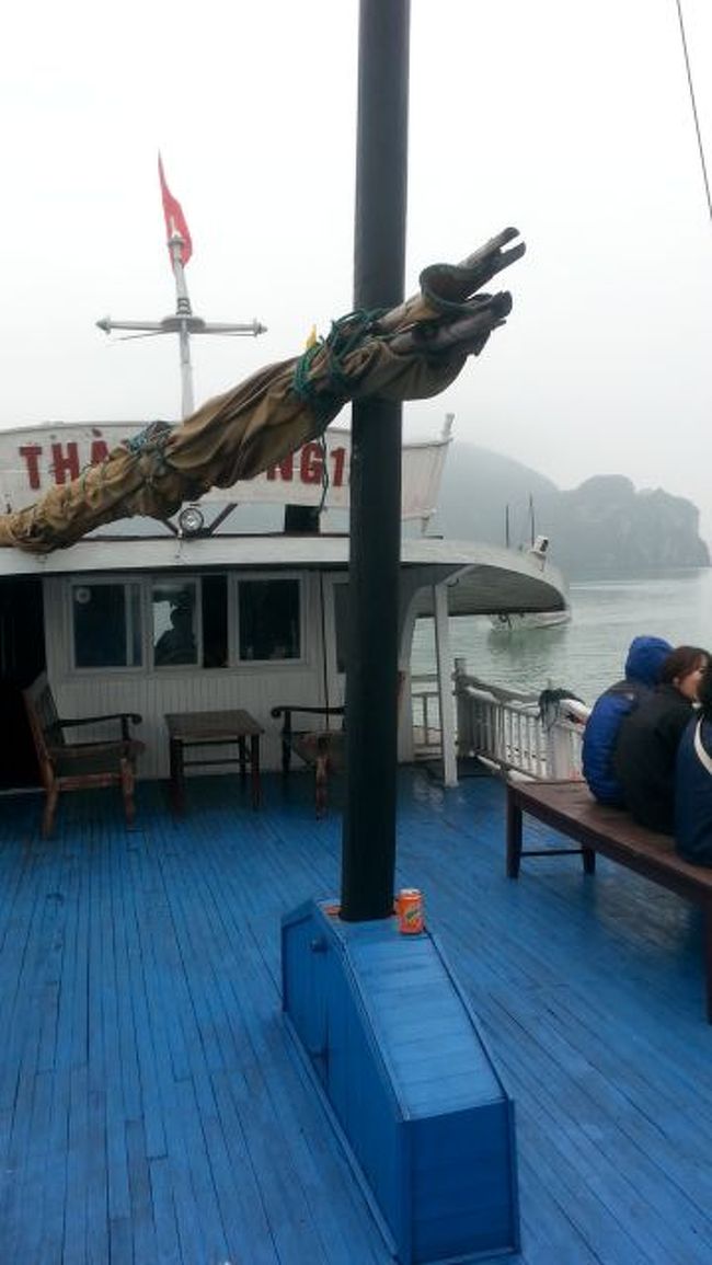 船の屋上はこんな感じ。