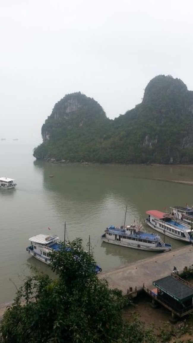 鍾乳洞の島。<br /><br />晴れていればいい眺めなんだろうなあ。<br /><br />でも天気が悪くて、写真の枚数の少なさからお察しいただけるかもしれませんが、まあまあの世界遺産という感じでした。。。