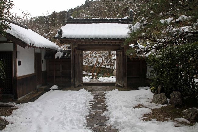 正門を内側から見る