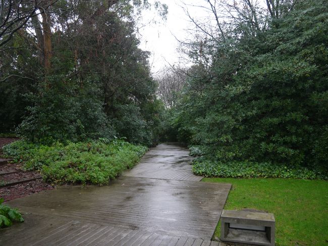 ホテルに荷物を置いて再びメトロに乗って中心からはちょっと離れたグルペンギアン美術館へ。<br />公園の中にある美術館なので小雨の降る中ちょっと公園をお散歩。