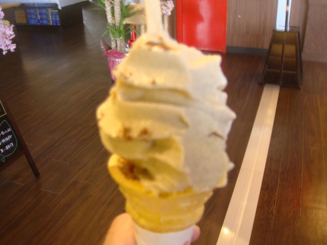 蕎麦の身のソフトクリーム、美味しかったです！