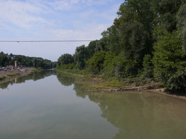 洪水によって倒れてしまった木。<br />水は引いているものの、洪水の痕はまだ残っています。<br /><br />さて、この橋を渡って船着き場へ。<br />みんなが歩いて行くので付いて行ったのですが、どうやらこちらの船着き場ではなさそう...。<br />引き返します。<br /><br />迷子にならないうちにインフォメーションセンターに聞きに行こう♪<br />いや、既に迷ってますね（笑）