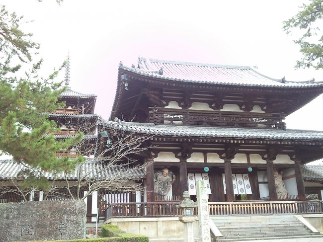 中門は「西院伽藍」の正門。<br /><br />法隆寺は金堂、五重塔を中心とする<br />西院伽藍と、夢殿のある東院伽藍に<br />分けられている。<br /><br />･･修学旅行で来たはずなのに<br />まったくキオクがない。