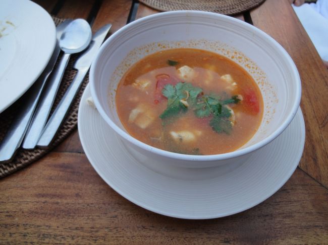 シーフードの入ったスープです。美味しかった。