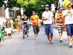 カーニバル時は、リオの街中が　歩行者天国になっていますが、

写真の様な　仮装系のおかしな格好をした輩が.....殆どです。