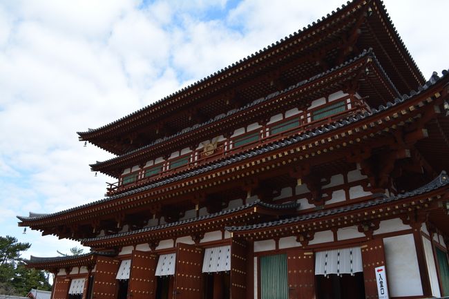 こちらが本堂の金堂。<br /><br />修学旅行生に人気の<br />お話の面白いお坊さんがいるのが<br />この薬師寺。そのキオクもなし。