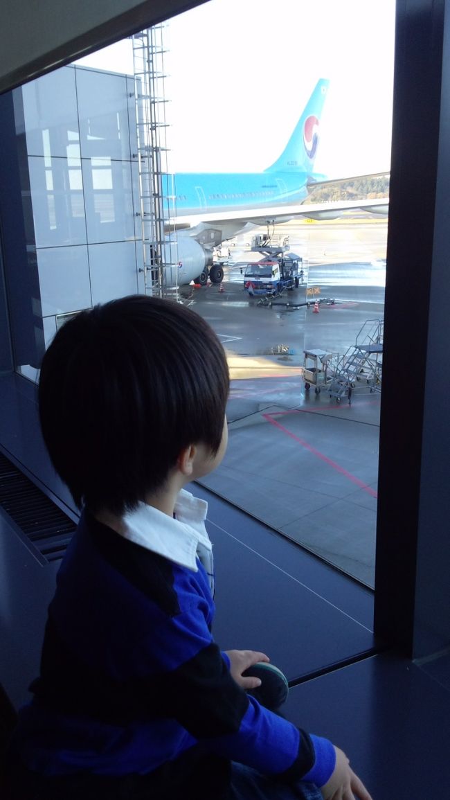 大韓航空の９時の便に乗ります。