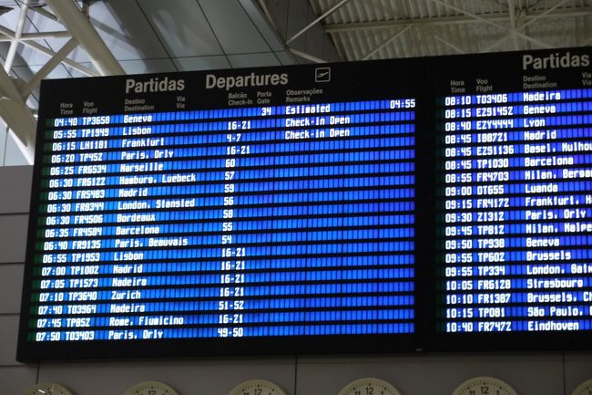 タクシーの運ちゃんお詫びのつもりかものすごく愛想よく荷物を空港の中まで運んでくれた。<br />案内板で確認するとフランクフルト行はチェックインが始まっているみたい。