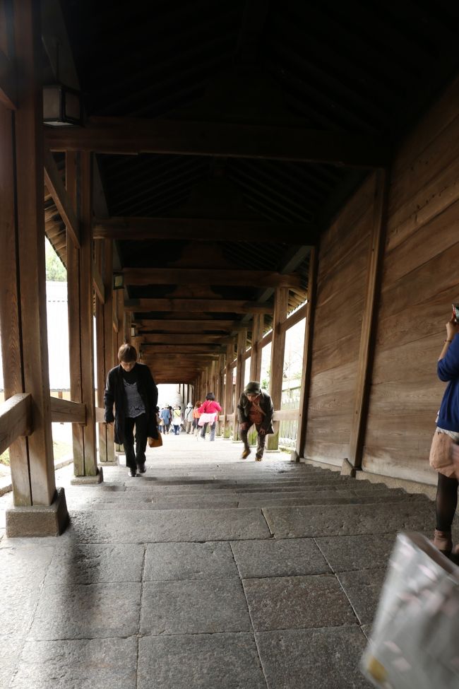 回廊の石階段を下り。。。