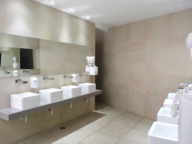 綺麗なトイレ、洗面台、シャワー