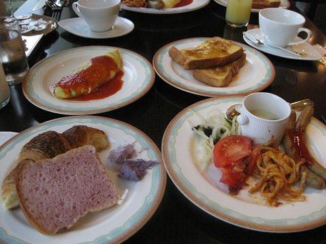 この日の朝食洋食。種類も多く美味しかったので朝から食べ過ぎてしまいました