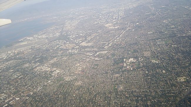 サンフランシスコの上空です。