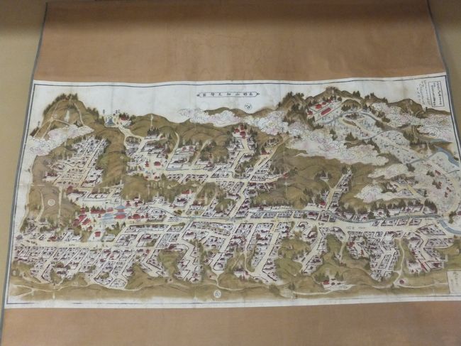 床の間の掛け軸は高野山の昔の地図でした。