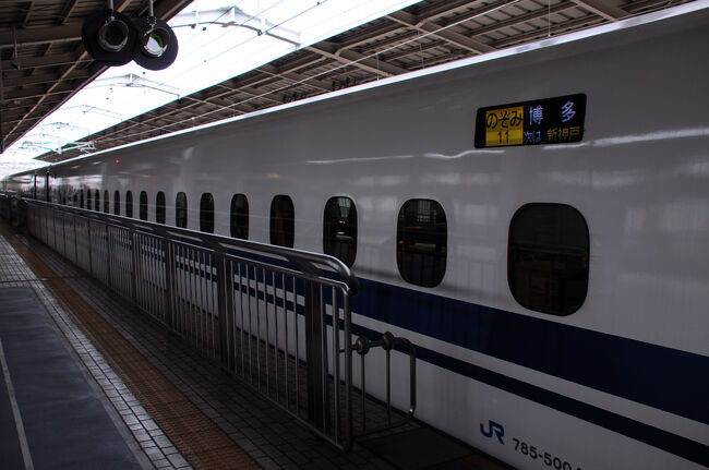 東京駅を7時50分に出る『のぞみ13号』に乗車の予定であったが、久しぶりの早朝待ち合わせでの出発だったため、遅れてはならないと早めに行ってみると、親もほとんど同じ時間に着いていた。出発まで30分近くあったので、先に出る列車の自由席を狙ってみた。すると、7時30分発の『のぞみ11号』に座ることができた。途中、雄大な富士山を車窓に観ながら、10時06分に新大阪駅に到着した。