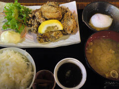 ●隠岐の藻塩唐揚げ定食＠炉端かば

勿論生ビールも頂きました。
唐揚げが非常にジューシーで美味しかったです！
空港でこんなにレベル高いとは…！
大満足、満腹です！
