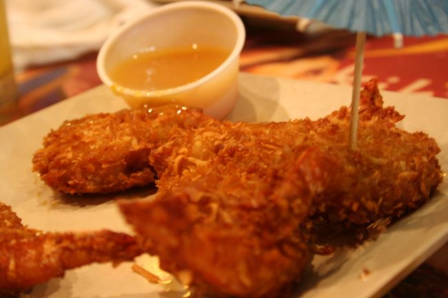 Coconut Shrimp App　11.99＄<br /><br />フルーティなこのソース！おいし！