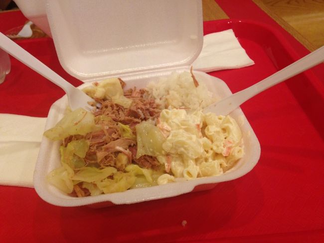 ポーク...なんちゃら。(^▽^;)<br />ハッシュド・ポーク...かな？