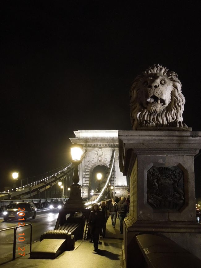 帰りはまた麓までバスで降り、元来た川沿いの道を歩いて戻ります<br /><br />夜の鎖橋はまたすごい！<br /><br />ブダペストの夜景は素晴らしかったです<br /><br />