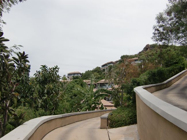 おはようございます。<br /><br />カートを呼んで朝食に向かいます。電話すれば5分もまたずにカートがヴィラの前まで迎えに来てくれます。<br />何度乗ってもジェットコースターのようで楽しかったです。<br /><br />ただ、いちいちチップを渡すのが面倒なんですよね。小額紙幣を常に用意してなきゃならないし・・・（タイでコインはＮＧですよ）<br /><br />※ほかのゲストは、チップをあげてない人のほうが多かったように思います。私たちも終盤ははカートスタッフにはチップを渡しませんでした（＞＜）