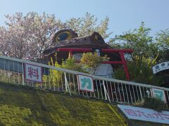 微妙な遊園地があって、広い駐車場の向こうにロープウェイ駅。
その前にバス停。

１４：３０のバスは行ってしまったばかりですが、次のバスがもう止まっています。
到着したら食べようと思っていた、念願のご褒美ソフトクリームを急いで食べて、一番後ろに乗り込みました。
１５：００、ほぼ満席で出発。裾野を回っていくので筑波山神社前まで、結構時間がかかりました。ここで結構降りる人がいて乗ってきた人は全員座れたのは意外でした。
つくば駅１５：５０到着。
やはり早起きして早く行くと、余裕あってよいわ♪

翌日、先週に引き続きの登山だったため、筋肉痛はわずかでした。
ということは、毎週登らなければいけない？！