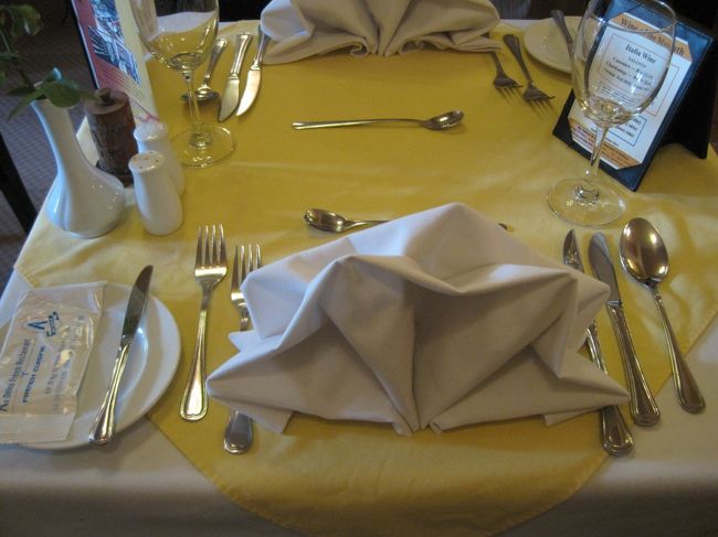 昼食です。<br />フレンチなのですが、やまかつはビーフで、<br />やまかつママは、フィッシュ!!