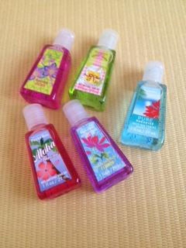 除菌ジェル5個で5$<br />パッケージも可愛い