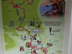 インフォに貼ってあったハーメルン近郊の地図。