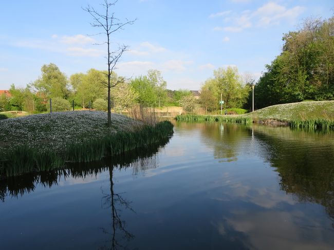 橋からの風景<br /><br />丁度、ホテルの裏口（おそらくスタッフ用？！）が開いてたので、そこから入ります。