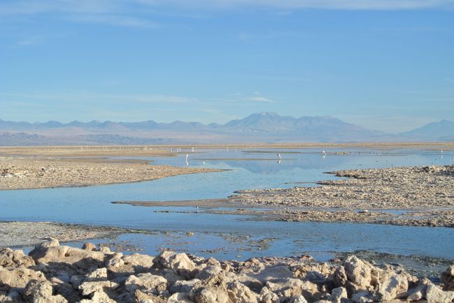 With the sun setting, the mountains change colors; from pink to purple to gold...