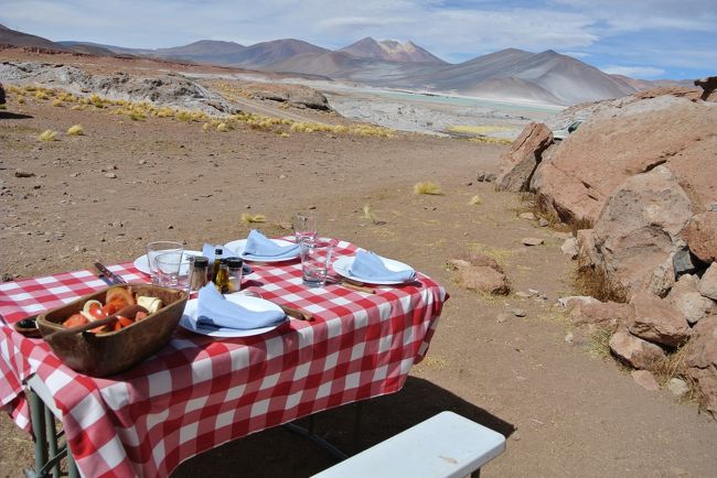Picnic lunch near the Salar de Aguas Carientes.