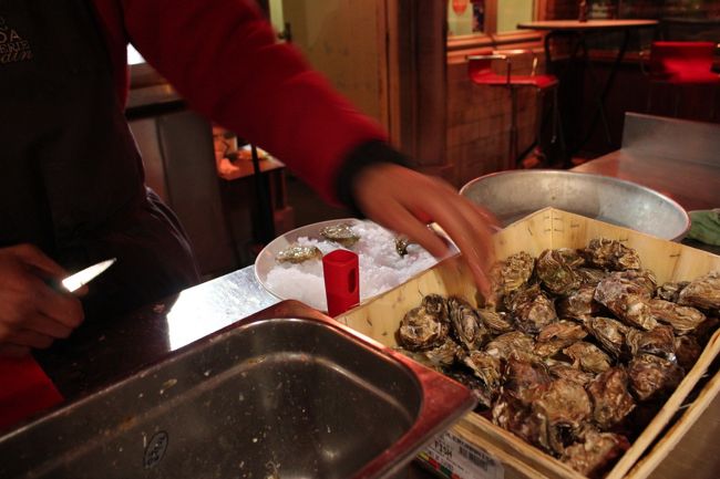 ブラッスリーJaloaの前に出ていたオイスターバー