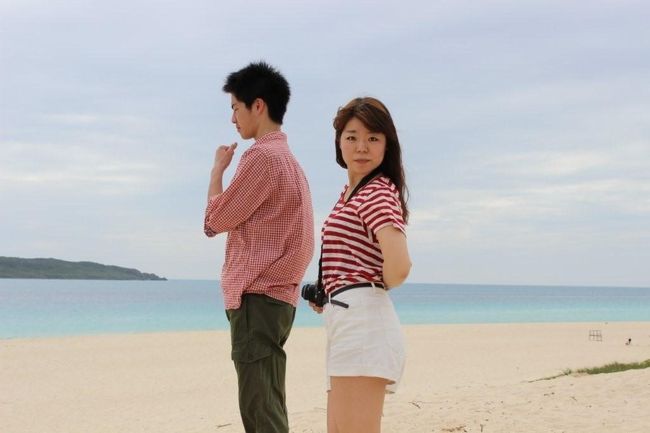 <br />レンタカー借りて速攻前浜行ったんだけど曇ってる。でもやっぱり海は綺麗。