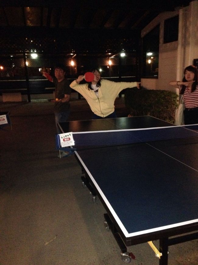 そんでもって、宮古にまできて、卓球 笑