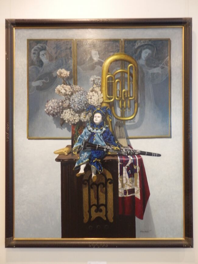 絵画　油彩画　ここからみえる　F80号 絵画油彩画ここからみえるF80号