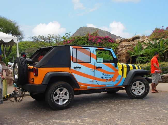 ハナウマ湾のトロリー<br />この美的センスは・・・!<br />嫌いじゃないけど。