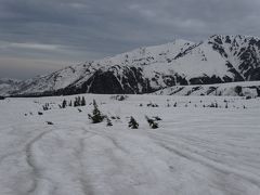 弥陀ヶ原湿原も深い雪に覆われている