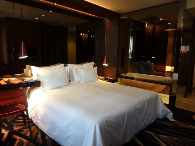 リスボンから約３時間でポルト・カンパーニャ駅に到着、そこから乗り換えて１駅のサン・ベント駅に。<br />カンパーニャ→サン・ベント間は、リスボンからの切符があれば運賃は不要です。<br /><br />今夜のホテルは、サン・ベント駅から徒歩３分の ホテル・テアトロ。<br />ここはデザイナーズ・ホテルで室内はお洒落な感じ、いま流行りの『バスルーム丸見え』様式 (((^_^;) <br />まぁ、私は一人旅だから全然いいんだけどーーー。<br />