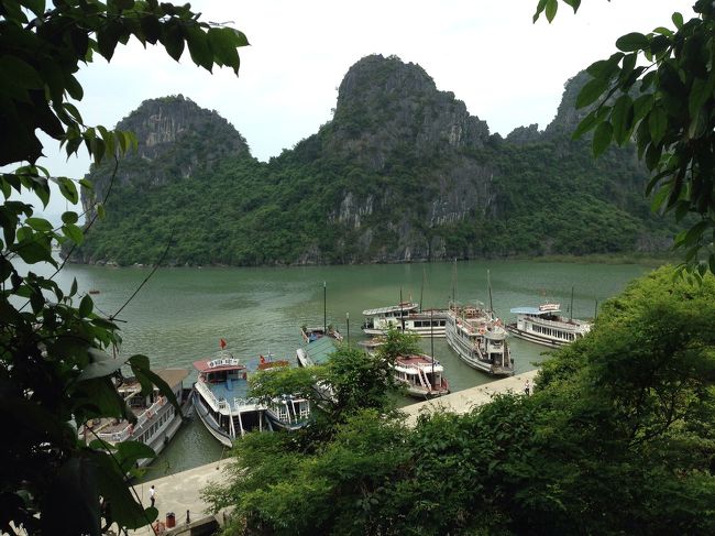 鍾乳洞から出たところの眺め。