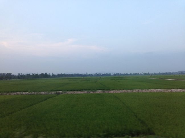 田園風景が続く帰り道。