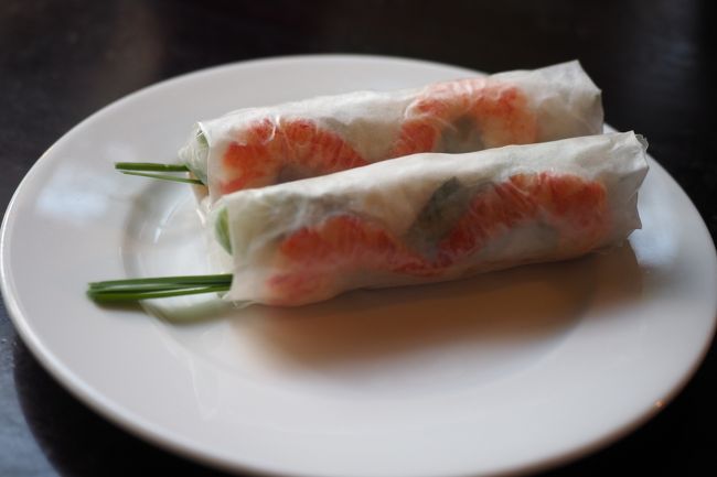 生春巻き...ライスペーパーがかなり堅いよ