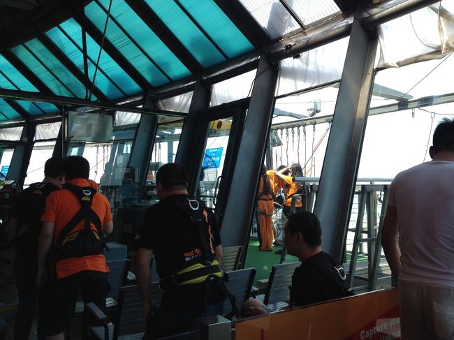 飛ぶ人達 で混雑