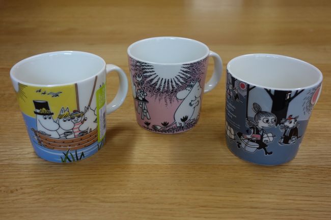ムーミンのマグカップ。<br />アラビア製。<br />【フィンランド】