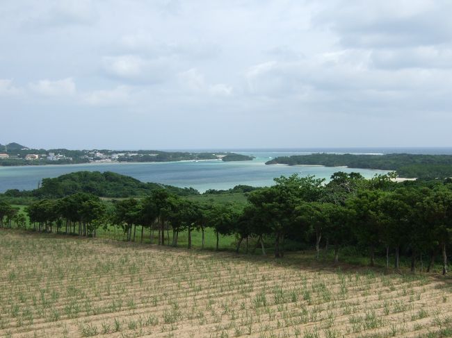 川平湾を出発し、途中の遠い展望所から川平湾を眺めてみました。