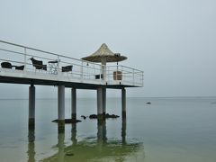 そうは言っても、ビーチに行こうということで、

「フサキビーチ」に向かいました。

当初の予定では、ここで夕日を拝む予定だったのですが、

この天気では夕日も期待できず、

日没まで待つのも微妙なので、早めの夕飯を頂くために、

予約していたお店へ。