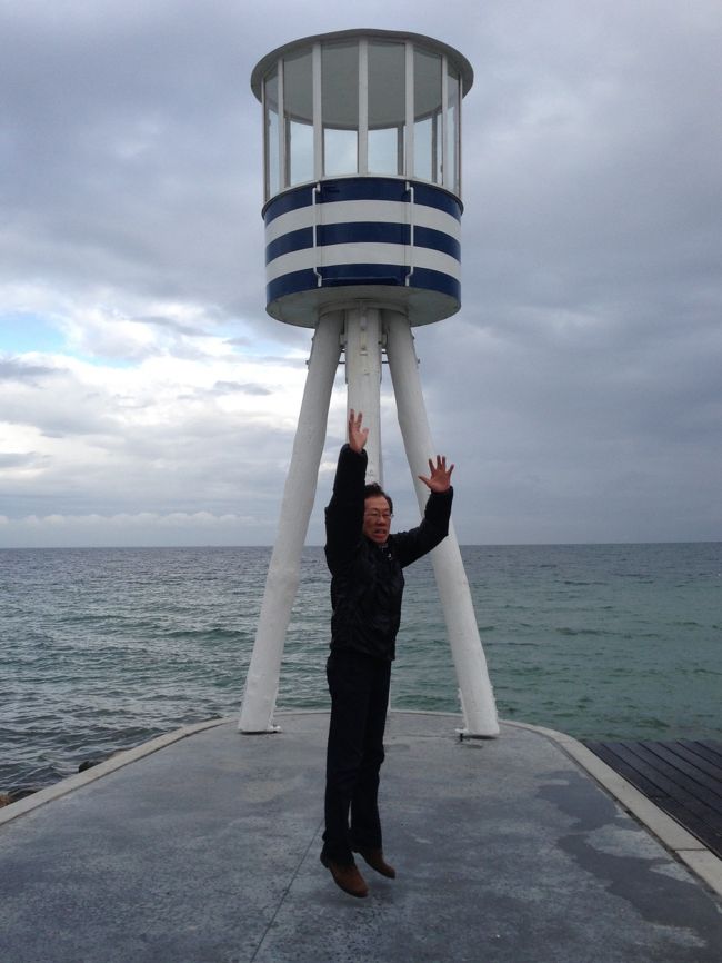 監視所。<br />青いストライプがカワイイ。<br />思わず、ジャンプ！！